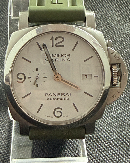 2021  Panerai Luminor Marina 44MM White Dial Rubber Strap (PAM01314)
