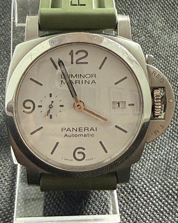 2021  Panerai Luminor Marina 44MM White Dial Rubber Strap (PAM01314)