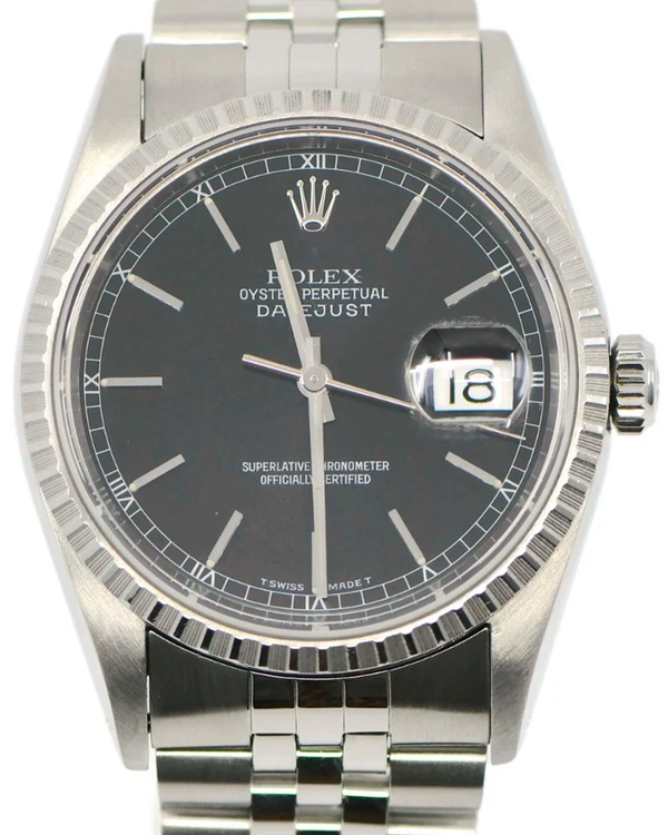 Rolex Datejust 36MM Black Dial Jubilee Bracelet (16220)
