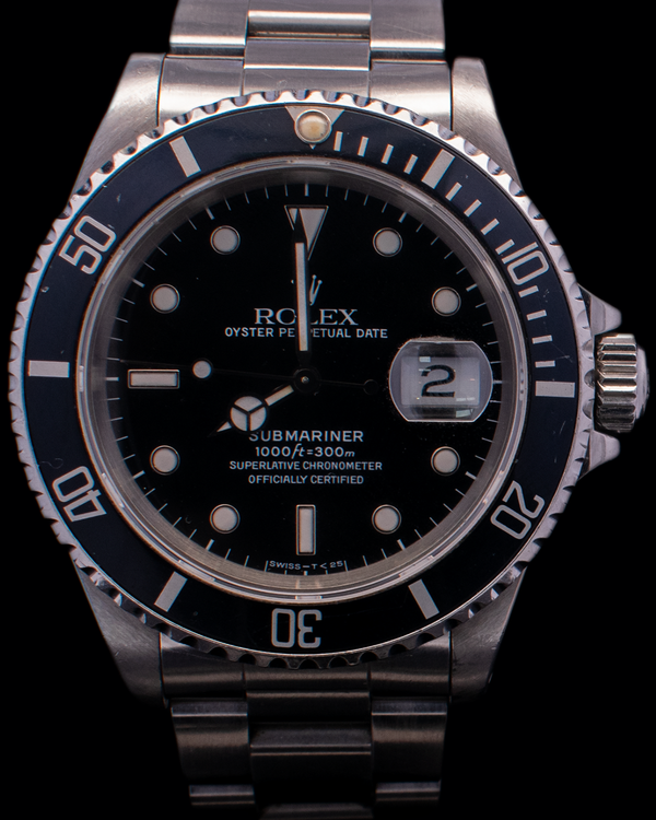 Rolex Submariner Date 40MM Black Dial Oyster Bracelet (16610)