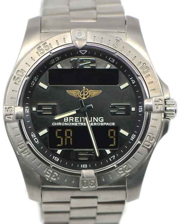 Breitling Aerospace Avantage Quartz 42MM Black Dial Titanium Bracelet (E79362)