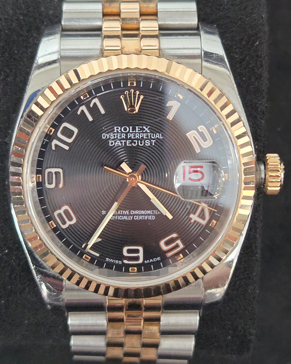 2008 Rolex Datejust 36MM Black Dial Two-Tone Jubilee Bracelet (116231)