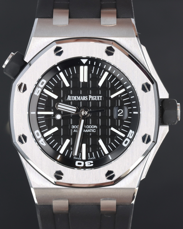 Audemars Piguet Royal Oak Offshore Diver 42MM Black Dial Rubber Strap (15703ST.OO.A002CA.01)