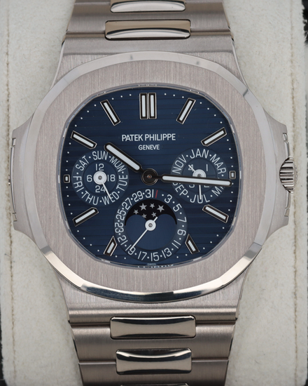 Patek Philippe Nautilus Perpetual Calendar 40MM Blue Dial White Gold Bracelet (5740/1G-001)