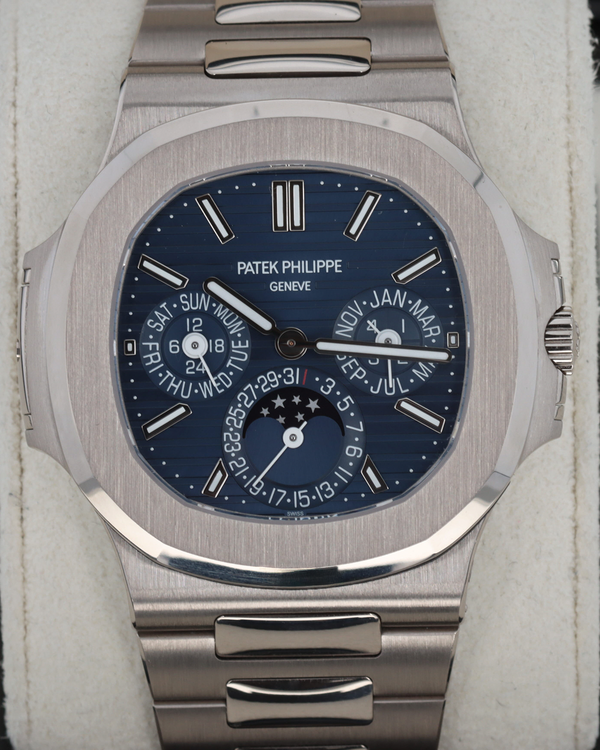 Patek Philippe Nautilus Perpetual Calendar 40MM Blue Dial White Gold Bracelet (5740/1G-001)