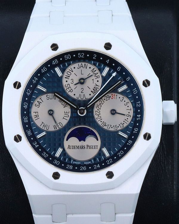 Audemars Piguet Royal Oak Perpetual Calendar 41MM Blue Dial Ceramic Bracelet (26579CB.OO.1225CB.01)