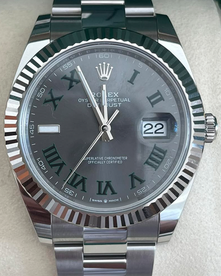 2025 Rolex Datejust "Wimbledon" 41MM Slate Dial Oyster Bracelet (126334)