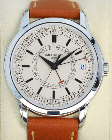 Patek Philippe Calatrava 40MM Silver Dial Leather Strap (5212A-001)