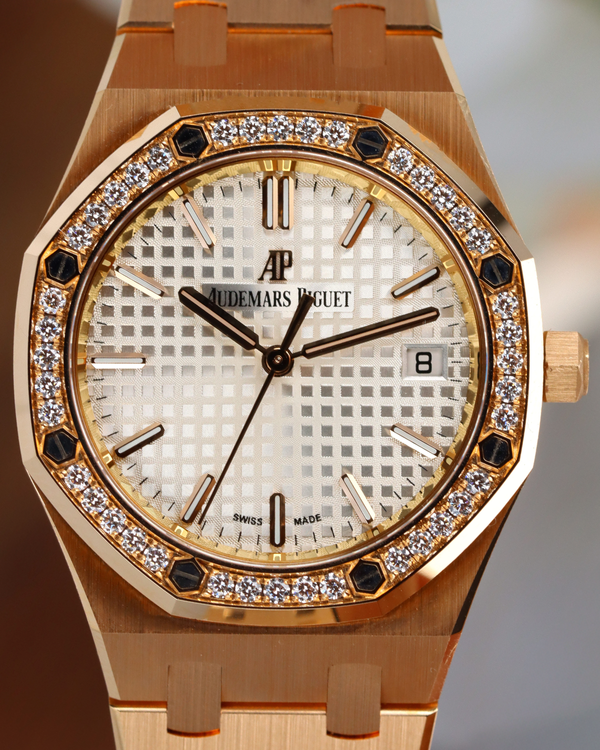 Audemars Piguet Royal Oak 34MM Silver Dial Rose Gold Bracelet (77351OR.ZZ.1261OR.01)