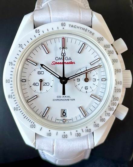 2020 Omega Speedmaster Dark Side of the Moon "White Side of the Moon" 44.25MM White Dial Leather Strap (311.93.44.51.04.002)