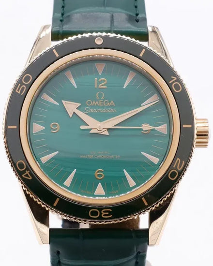 2023 Omega Seamaster 300 41MM Green Dial Leather Strap (234.63.41.21.99.001)