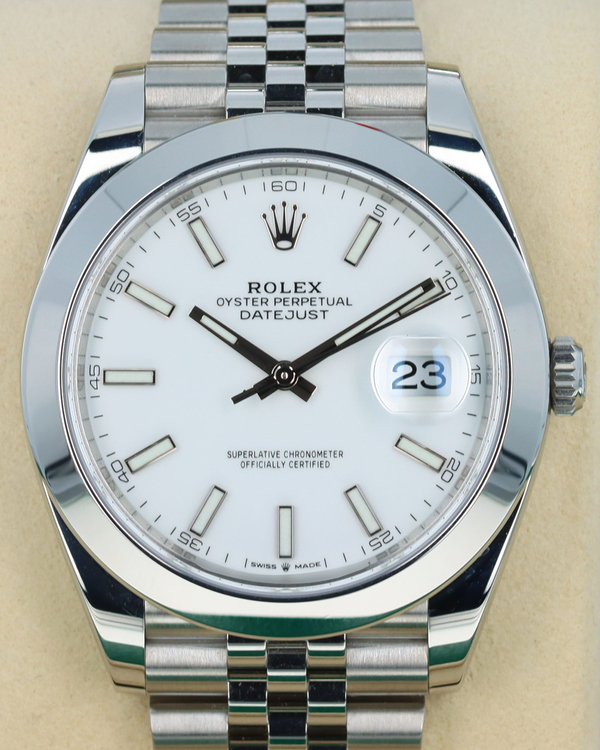 Rolex Datejust 41MM White Dial Jubilee Bracelet (126300)