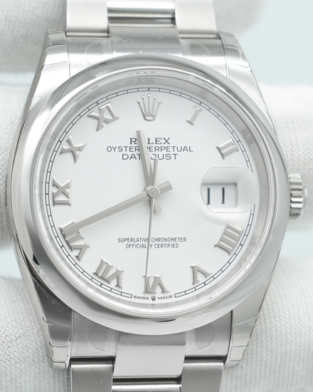 2021 Rolex Datejust 36MM White Dial Oyster Bracelet (126200)