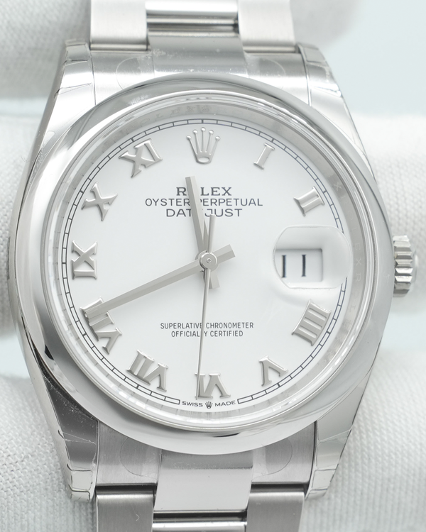 2021 Rolex Datejust 36MM White Dial Oyster Bracelet (126200)