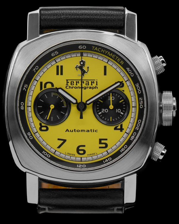 2009 Panerai Ferrari "Gran Turismo" 45MM Yellow Dial Leather Strap (FER00011)