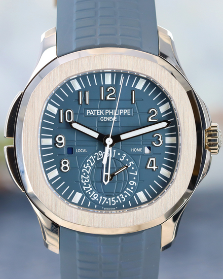 Patek Philippe Aquanaut 40.8MM Blue Dial Rubber Strap (5164G-001)