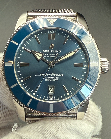 2023 Breitling Superocean Heritage II 46MM Blue Dial Steel Bracelet (AB2020)