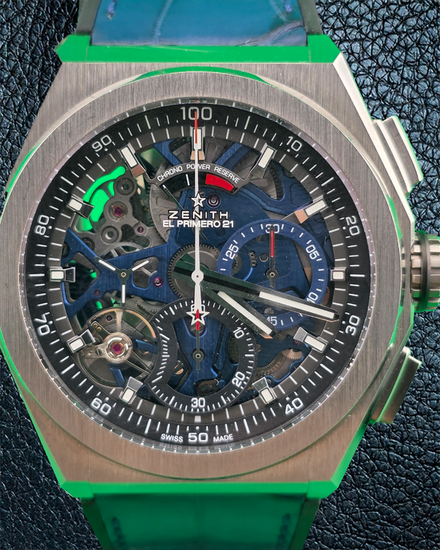 2021 Zenith Defy El Primero 21 44MM Skeleton Dial Leather Strap (95.9002.9004/78.R584)