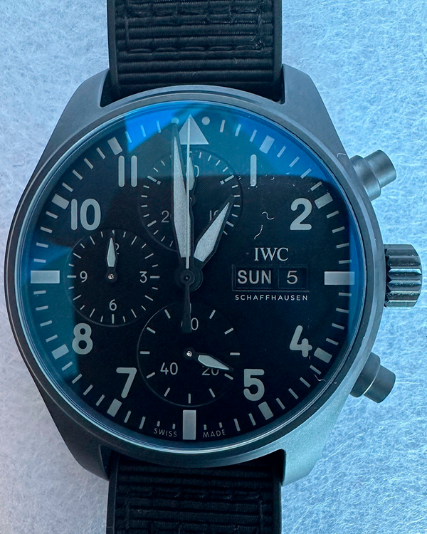2022 IWC Schaffhausen Pilot Top Gun 41MM Black Dial Textile Strap (IW388106)