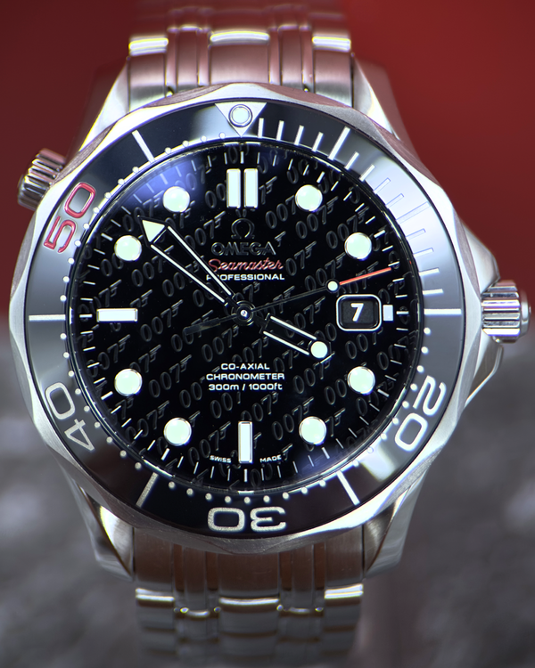 2012 Omega Seamaster Diver 300M "James Bond 50th Anniversary" L.E. 41MM Black Dial Steel Bracelet (212.30.41.20.01.005)