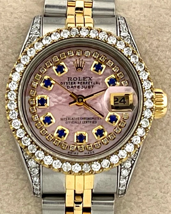 1988 (R Serial) Rolex Lady-Datejust 26MM Aftermarket Mother of Pearl Dial Two-Tone Jubilee Bracelet (69173)