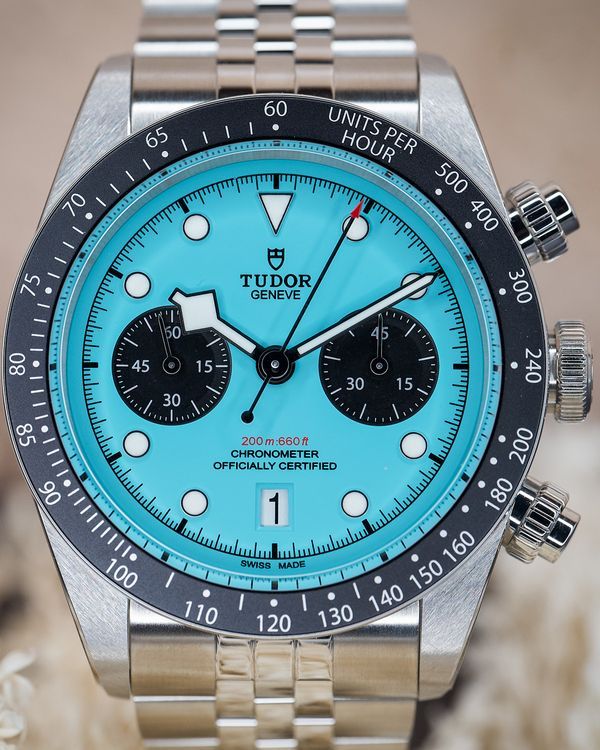 2025 Tudor Black Bay Chrono 41MM Turquoise "Flamingo" Dial Steel Bracelet (79360N)