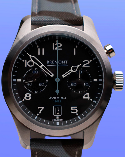 2024 Bremont Vulcan Avro B-1 L. E. 42MM Black Dial Textile Strap (Vulcan-R-S)