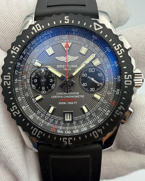 Breitling Skyracer "Raven" 44MM Grey Dial Rubber Strap (A27364)
