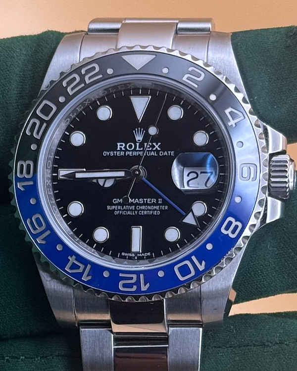 2018 Rolex GMT-Master II "Batman" 40MM Black Dial Oyster Bracelet (116710BLNR)