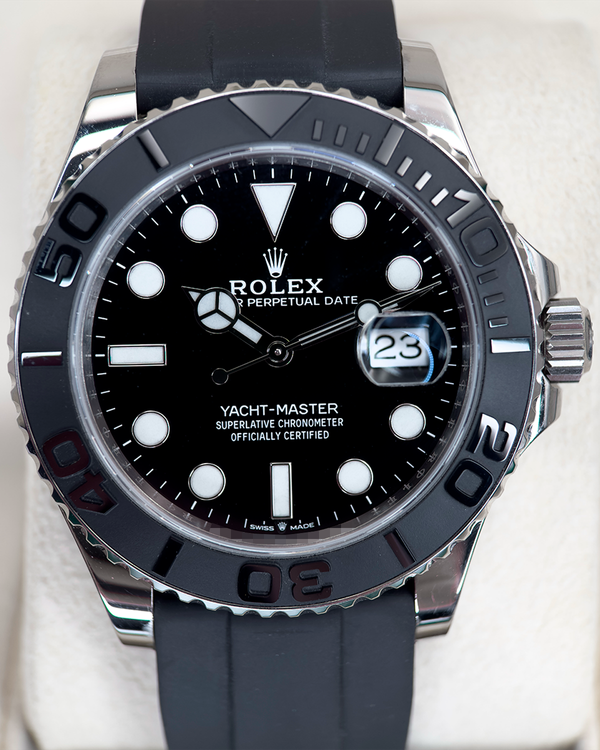 2019 Rolex Yacht-Master 42MM Black Dial Rubber Strap (226659)