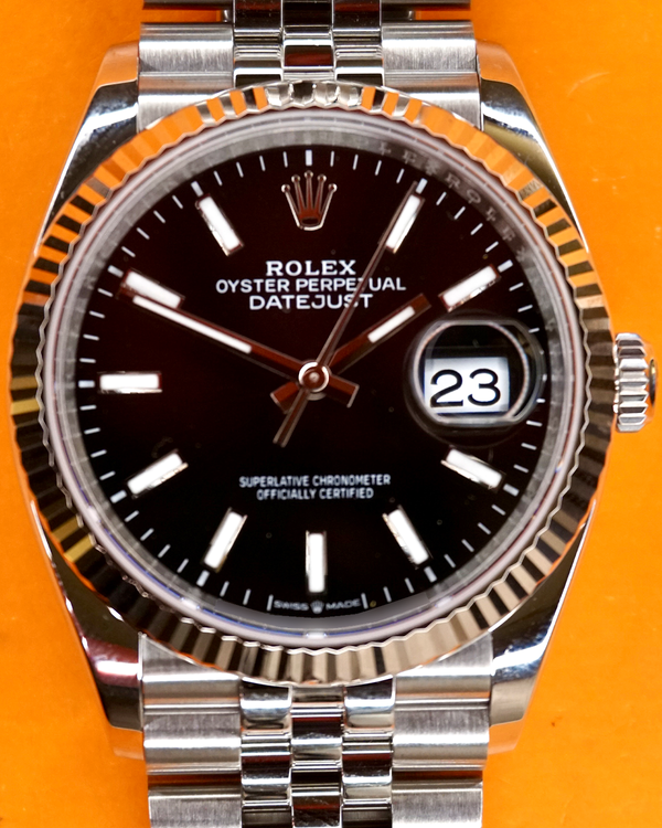 (Albert) 2024 Rolex Datejust 36MM Black Dial Jubilee Bracelet (126234)