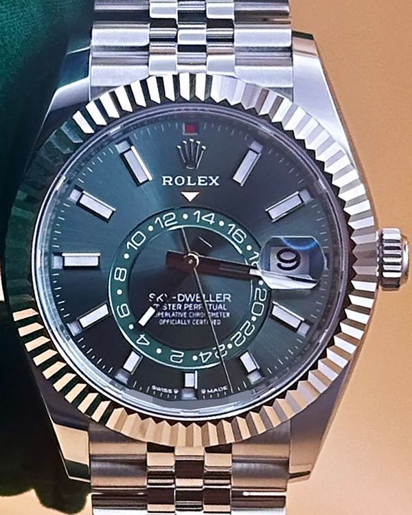 2025 Rolex Sky-Dweller 42MM Green Dial Jubilee Bracelet (336934)