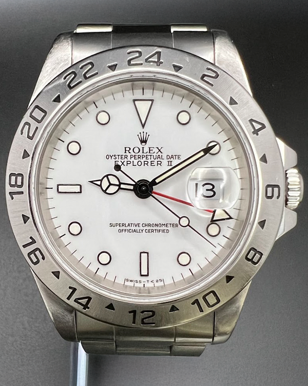 1999 Rolex Explorer II "Polar" 40MM White Dial Oyster Bracelet (16570)