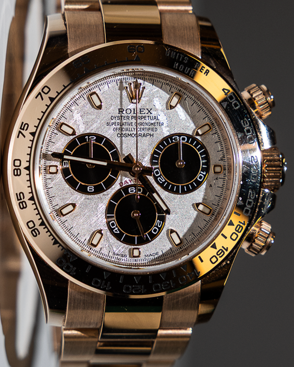 2021 Rolex Cosmograph Daytona 40MM Meteorite Dial Rose Gold Oyster Bracelet (116505)