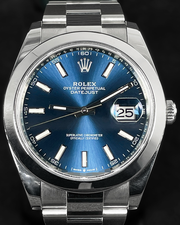2024 Rolex Datejust 41MM Blue Dial Oyster Bracelet (126300)