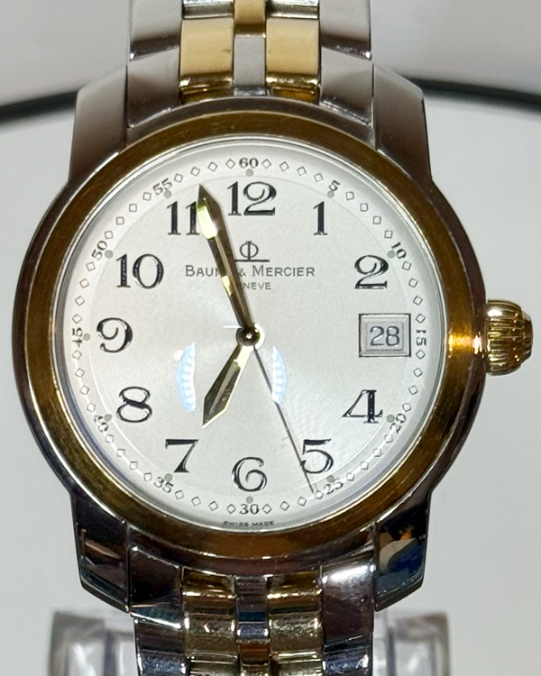 Baume & Mercier Capeland 36MM Quartz Silver Dial Two-Tone Bracelet (MVO45215)