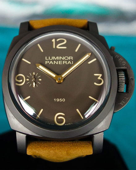 2018 Panerai Luminor 1950 3 Days Composite L.E. 47MM Brown Dial Leather Strap (PAM00375)