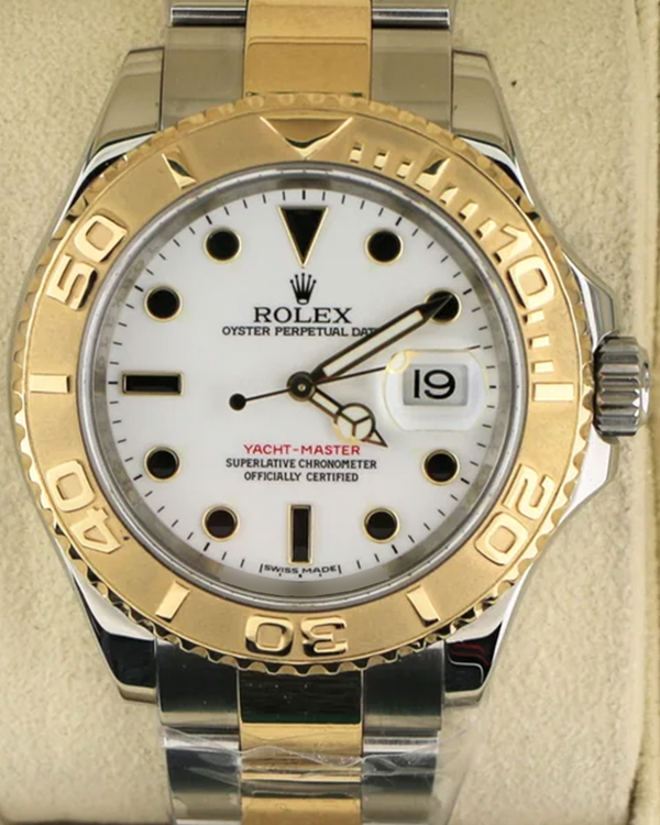 2010 (G Serial) Rolex Yacht-Master 40MM White Dial Two-Tone Oyster Bracelet (16623)