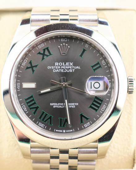 2018 Rolex Datejust "Wimbledon" 41MM Slate Dial Jubilee Bracelet (126300)