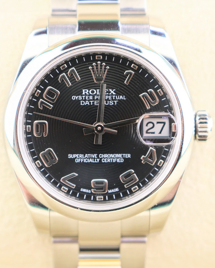 2019 Rolex Datejust 31MM Black "Concentric Arabic" Dial Oyster Bracelet (178240)