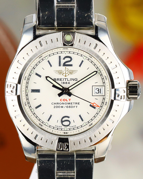 Breitling Colt Lady 33MM Quartz Silver Dial Steel Bracelet (A77388112G1A1)