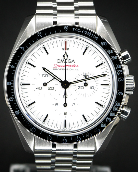 2024 Omega Speedmaster Professional Moonwatch 42MM White Dial Steel Bracelet (310.30.42.50.04.001)