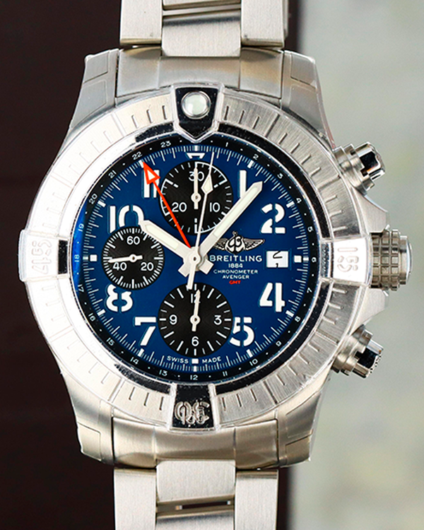 Breitling Avenger Chronograph GMT 45MM Blue Dial Steel Bracelet (A24315101C1A1)