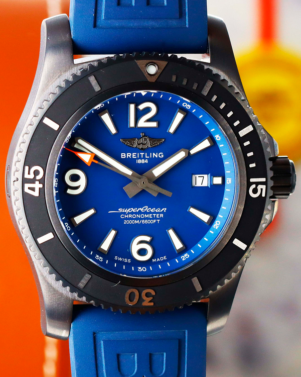 Breitling Superocean 46MM Blue Dial Rubber Strap (M17368)