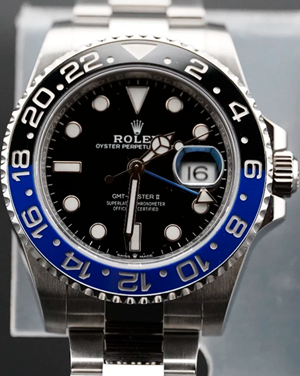 2022 Rolex GMT-Master II "Batman" 40MM Black Dial Oyster Bracelet (126710BLNR)