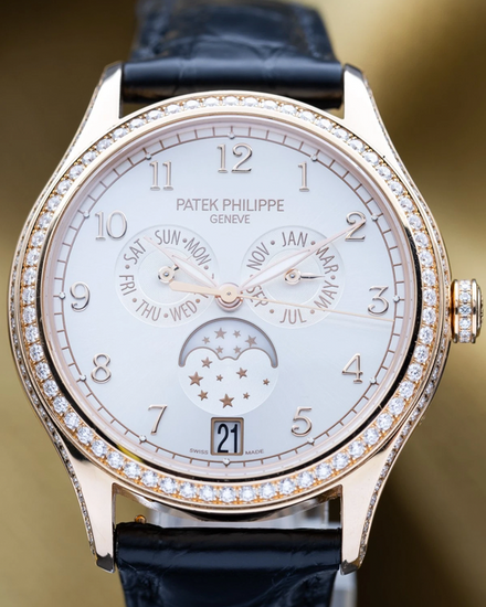 2022 Patek Philippe Annual Calendar Moon Phase 38MM White Dial Leather Strap (4947R-001)