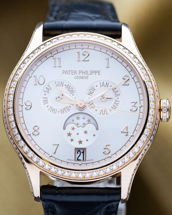 2022 Patek Philippe Annual Calendar Moon Phase 38MM White Dial Leather Strap (4947R-001)