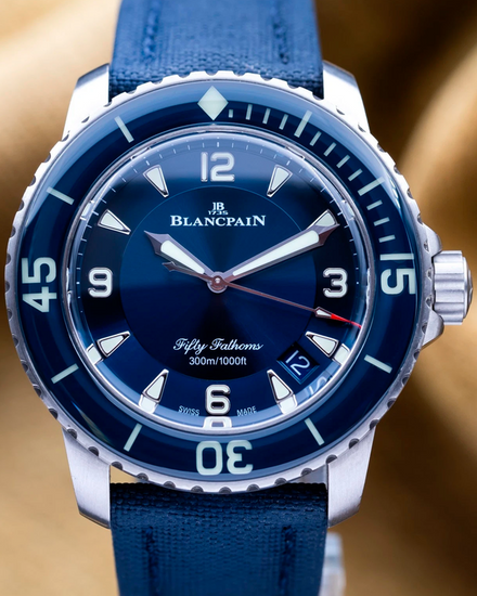 2020 Blancpain Fifty Fathoms 45MM Blue Dial Textile Strap (5015-12B40-O52A)