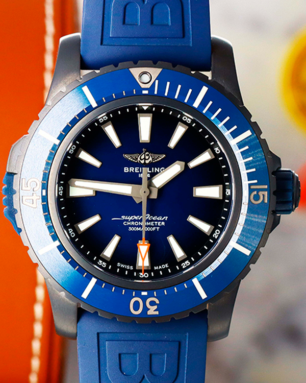 Breitling Superocean 48MM Blue Dial Rubber Strap (V17369)
