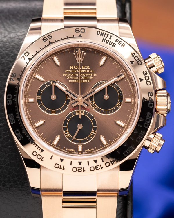 2025 Rolex Cosmograph Daytona 40MM Chocolate Dial Rose Gold Oyster Bracelet (126505)